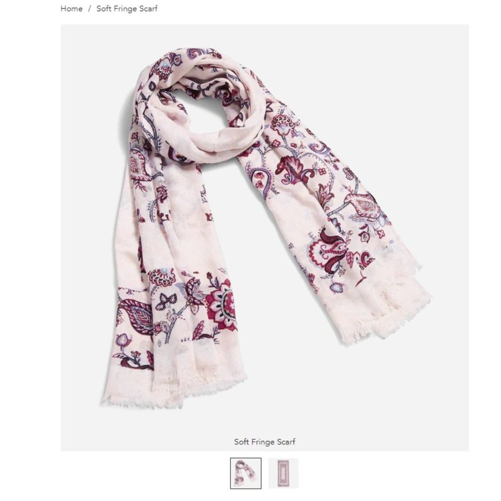 Soft Fringe Scarf - Felicity Pink NWT
